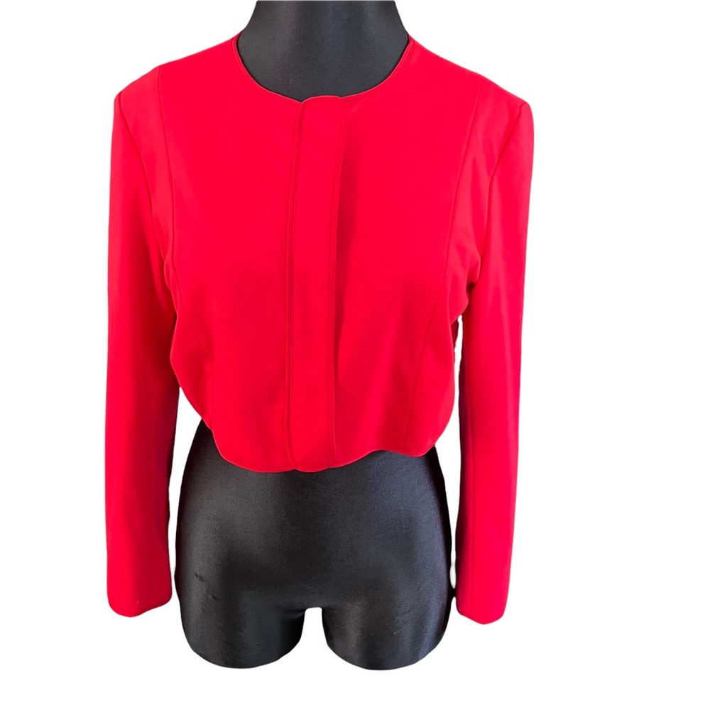 Narcisco Rodriguez Design Nation XL Red Crop Jacket